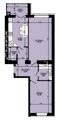 2-кімнатна 62.56 м² в ЖК Green Life-2 від 13 650 грн/м², м. Ірпінь