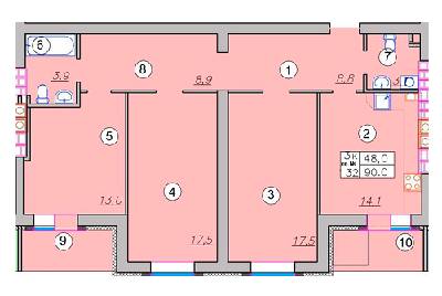 3-кімнатна 90 м² в ЖК Шоколад від забудовника, Київ