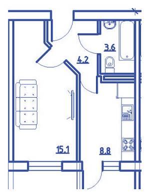 1-кімнатна 31.7 м² в ЖК Лазурний від 16 500 грн/м², Одеса