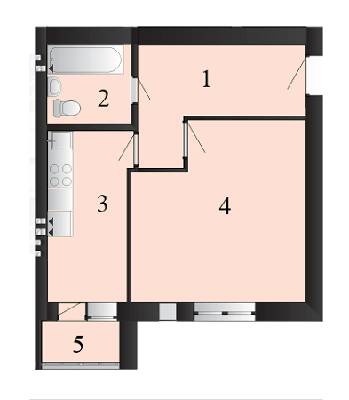 1-кімнатна 37.44 м² в ЖК Пейзажні озера від 10 000 грн/м², смт Макарів