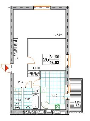 1-комнатная 58.93 м² в ЖК Именно Тот от 8 500 грн/м², пгт Немешаево