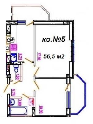 2-кімнатна 56.5 м² в ЖК Комфортний від забудовника, м. Ірпінь