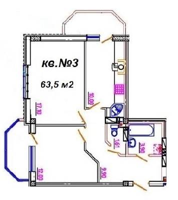 2-кімнатна 63.5 м² в ЖК Комфортний від забудовника, м. Ірпінь