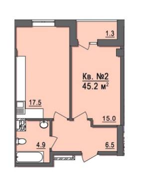 1-кімнатна 45.2 м² в ЖК Дім на Запорізькій від забудовника, Одеса