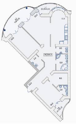 3-кімнатна 145.5 м² в ЖК на Французькому бульварі, 29 від 62 300 грн/м², Одеса