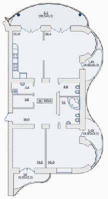 3-кімнатна 133 м² в ЖК на Французькому бульварі, 29 від 62 300 грн/м², Одеса
