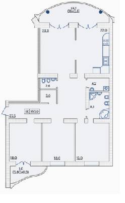 5+ кімнат 157 м² в ЖК на Французькому бульварі, 29 від 55 110 грн/м², Одеса