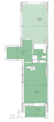 1-комнатная 51.04 м² в ЖК Дніпровська Мрія от 28 000 грн/м², Киев