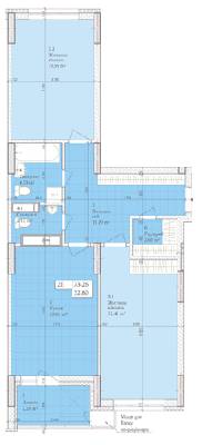 2-комнатная 73.26 м² в ЖК Дніпровська Мрія от 26 000 грн/м², Киев