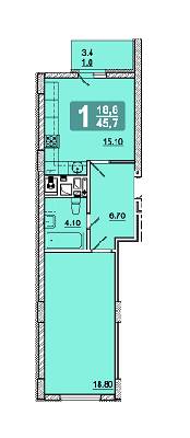 1-комнатная 45.7 м² в ЖК на ул. Под Голоском, 8 от 18 500 грн/м², Львов