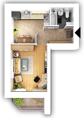 1-кімнатна 38.85 м² в ЖК Петрівський квартал від 14 000 грн/м², с. Святопетрівське