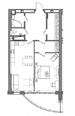 1-кімнатна 76.95 м² в ЖК Alter Ego від 46 000 грн/м², Київ