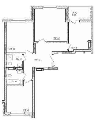 3-кімнатна 77.23 м² в ЖК Акварелі-2 від 13 500 грн/м², м. Вишневе