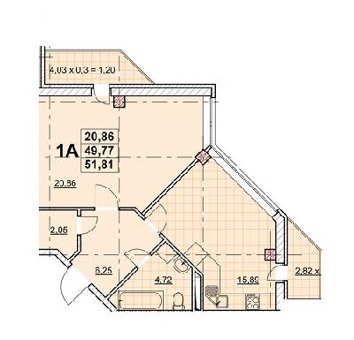 1-кімнатна 51.81 м² в ЖК Дмитрівський від 16 240 грн/м², Одеса