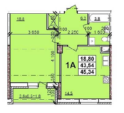 1-кімнатна 45.34 м² в ЖК Балківський від забудовника, Одеса