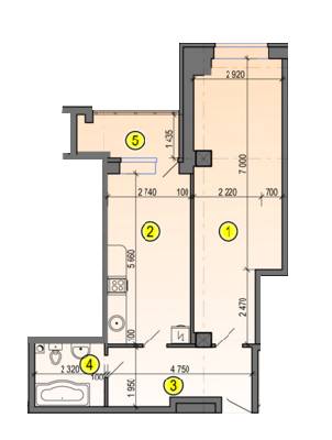 1-комнатная 56.58 м² в ЖК Дуэт от 16 700 грн/м², Харьков