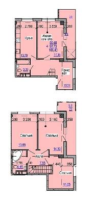 5+ кімнат 103.43 м² в ЖК Садовий від забудовника, Харків