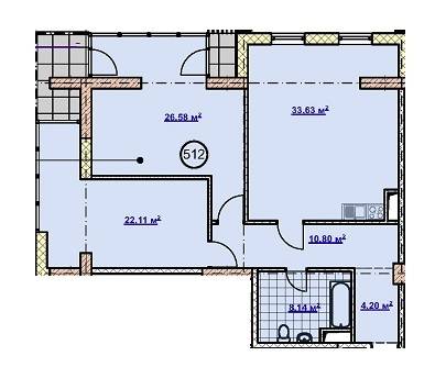 2-кімнатна 111.69 м² в ЖК Новодворянський від забудовника, Дніпро