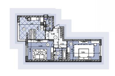 2-кімнатна 68.62 м² в ЖК Deluxe від забудовника, Львів