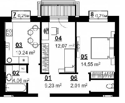 2-кімнатна 53.5 м² в ЖК City Lake від 11 090 грн/м², с. Шевченкове