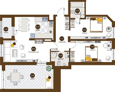 3-кімнатна 91.14 м² в ЖК Пасічний від 21 200 грн/м², Львів