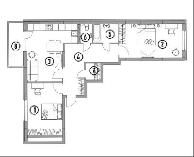 2-кімнатна 74.02 м² в ЖК CARDINAL від 41 300 грн/м², Київ