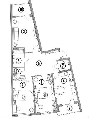 3-кімнатна 117.19 м² в ЖК CARDINAL від 38 000 грн/м², Київ