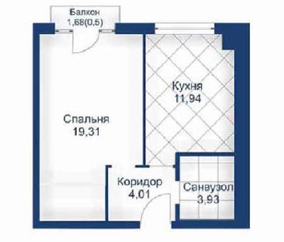 1-комнатная 40 м² в ЖК Форест-Львів от застройщика, пгт Брюховичи
