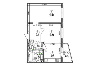 2-кімнатна 53.79 м² в ЖК Welcome Home на Ревуцького від 15 500 грн/м², Київ