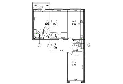 3-кімнатна 84.43 м² в ЖК Welcome Home на Ревуцького від 13 900 грн/м², Київ