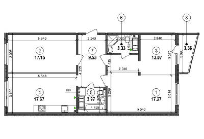 3-кімнатна 84.68 м² в ЖК Welcome Home на Ревуцького від 13 900 грн/м², Київ