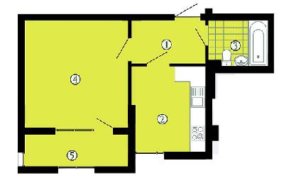 1-кімнатна 40.49 м² в ЖК Crystal River від 13 300 грн/м², Івано-Франківськ
