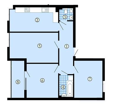 3-кімнатна 83.04 м² в ЖК Crystal River від 13 300 грн/м², Івано-Франківськ
