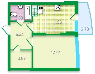 1-кімнатна 43.9 м² в ЖК FREEDOM від забудовника, Київ