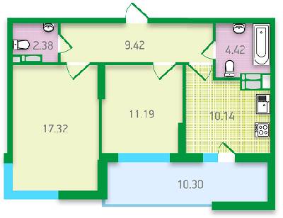 2-кімнатна 65.17 м² в ЖК FREEDOM від 22 500 грн/м², Київ