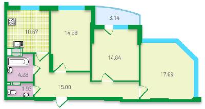 3-кімнатна 82.54 м² в ЖК FREEDOM від 22 300 грн/м², Київ
