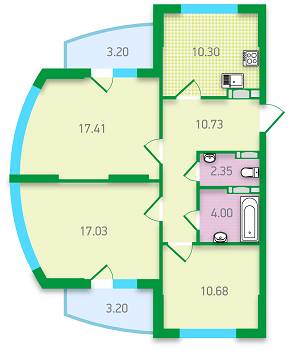 3-кімнатна 78.9 м² в ЖК FREEDOM від 22 300 грн/м², Київ