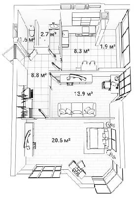 2-кімнатна 57.8 м² в ЖК Сяйво 2 від 18 750 грн/м², м. Ірпінь