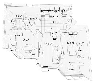 2-кімнатна 60.1 м² в ЖК Сяйво 2 від 19 000 грн/м², м. Ірпінь