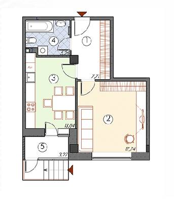 1-кімнатна 47.02 м² в ЖМ Саванна Сіті від 14 000 грн/м², м. Бровари