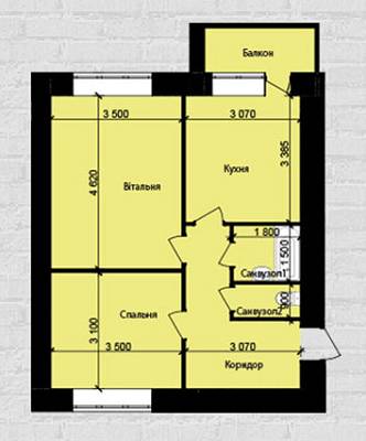 2-комнатная 51.93 м² в ЖК Східна Перлина от 10 850 грн/м², Винница