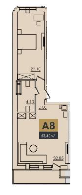 2-кімнатна 63.45 м² в КБ Graf від 46 160 грн/м², Одеса