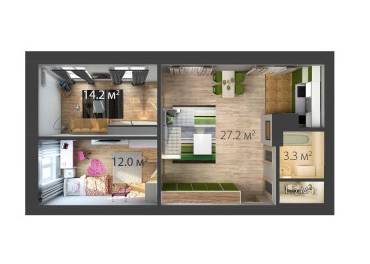 2-кімнатна 60.5 м² в КБ Irpin Residence від забудовника, м. Ірпінь