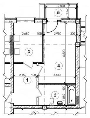 1-комнатная 38 м² в ЖК Олимпийский от 15 300 грн/м², Днепр