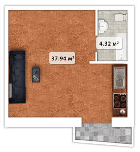 1-кімнатна 37.94 м² в ЖК Перший парковий квартал від 9 500 грн/м², с. Білогородка