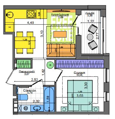 1-кімнатна 33.89 м² в ЖК Файна Таун від 29 750 грн/м², Київ