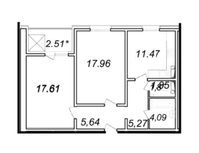 2-кімнатна 66.4 м² в ЖК Ярославичі-2 від 11 500 грн/м², м. Вишгород
