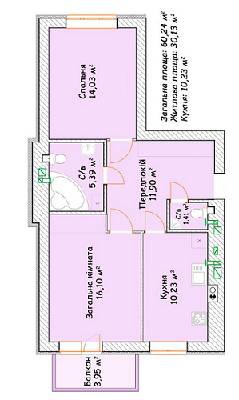 2-комнатная 60.24 м² в ЖК Status от 13 070 грн/м², г. Ирпень