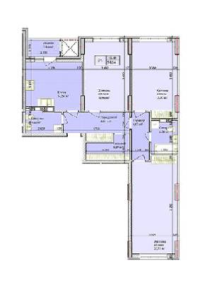 3-кімнатна 103.01 м² в ЖК Багговутівський від 27 000 грн/м², Київ