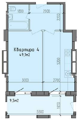 1-комнатная 49.1 м² в ЖК Victory Hall от 18 500 грн/м², Днепр